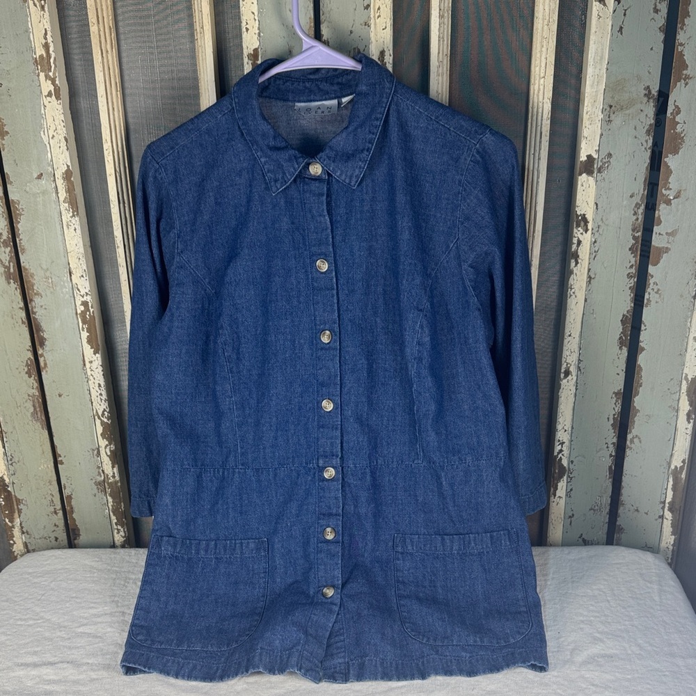 Joan Rivers Blue Denim Top